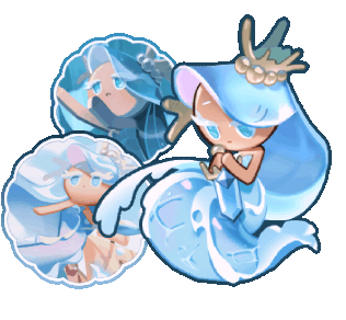 A graphic of Sea Fairy Cookie from Cookie Run