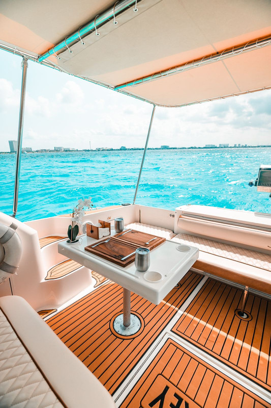 Sea Monkey 50 ft private yacht charter Cancun - Additional luxury features and premium boat rental amenities
