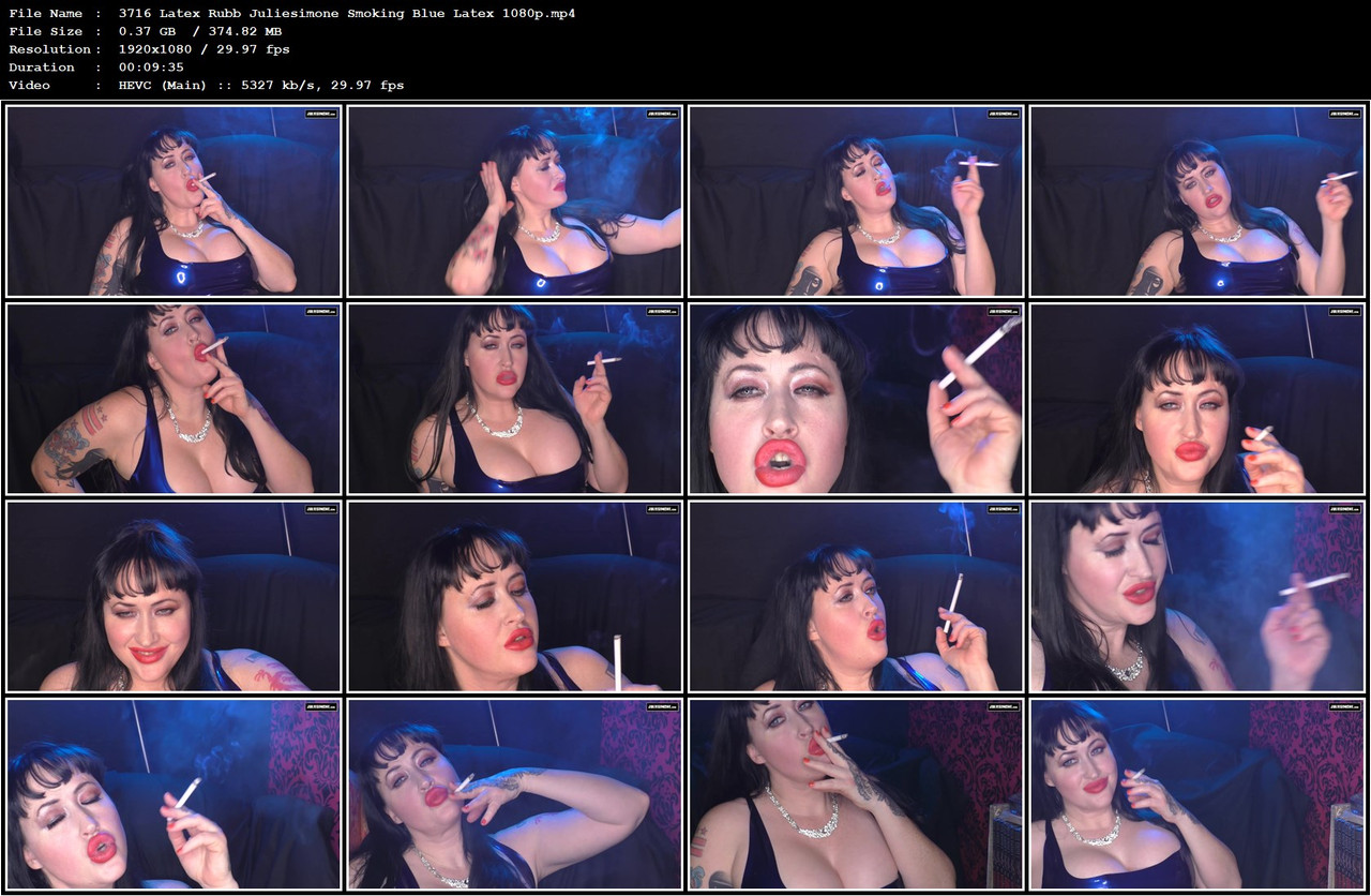 3716 Latex Rubb Juliesimone Smoking Blue Latex 1080p mp4