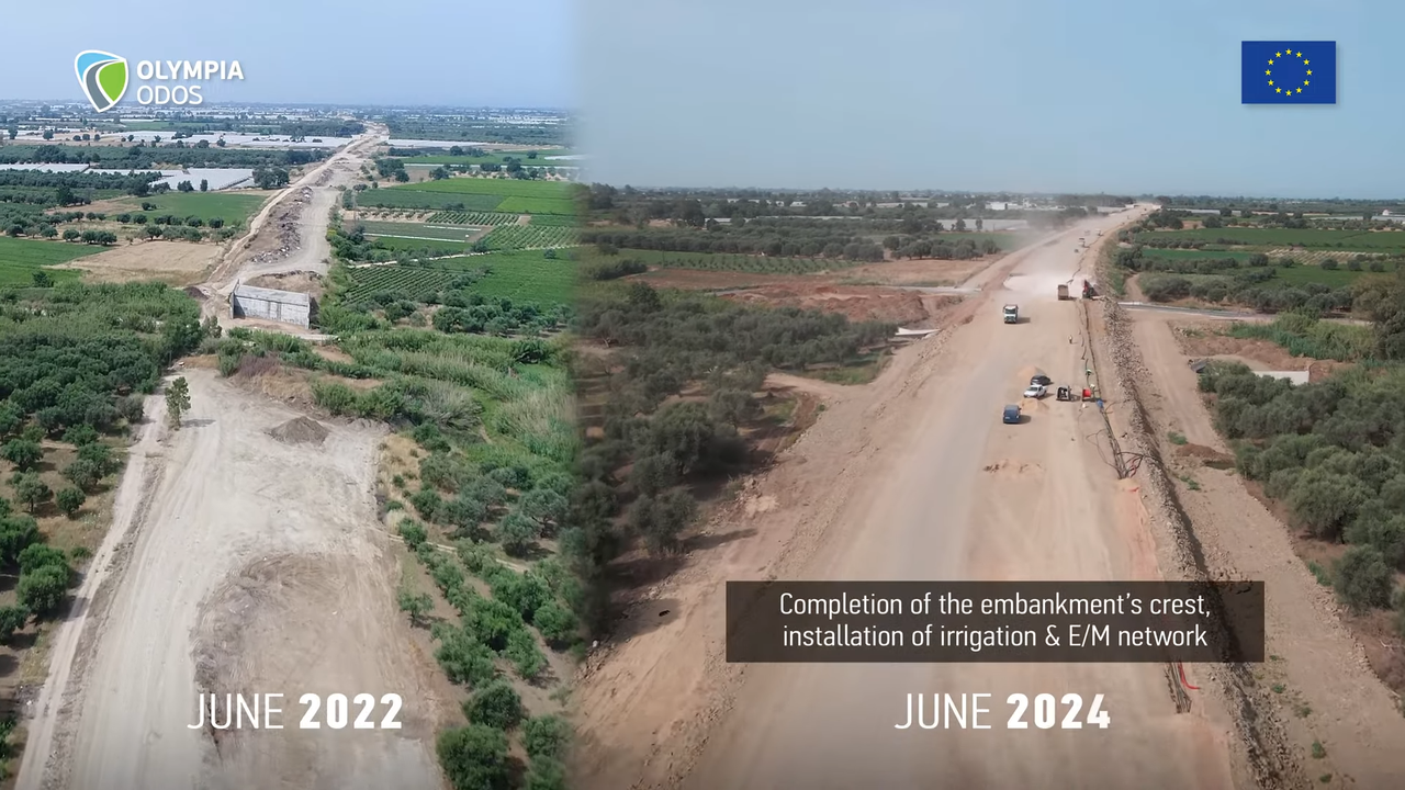 (782) Construction progress of the new Patras-Pyrgos Motorway (June 2024) 00-02-32