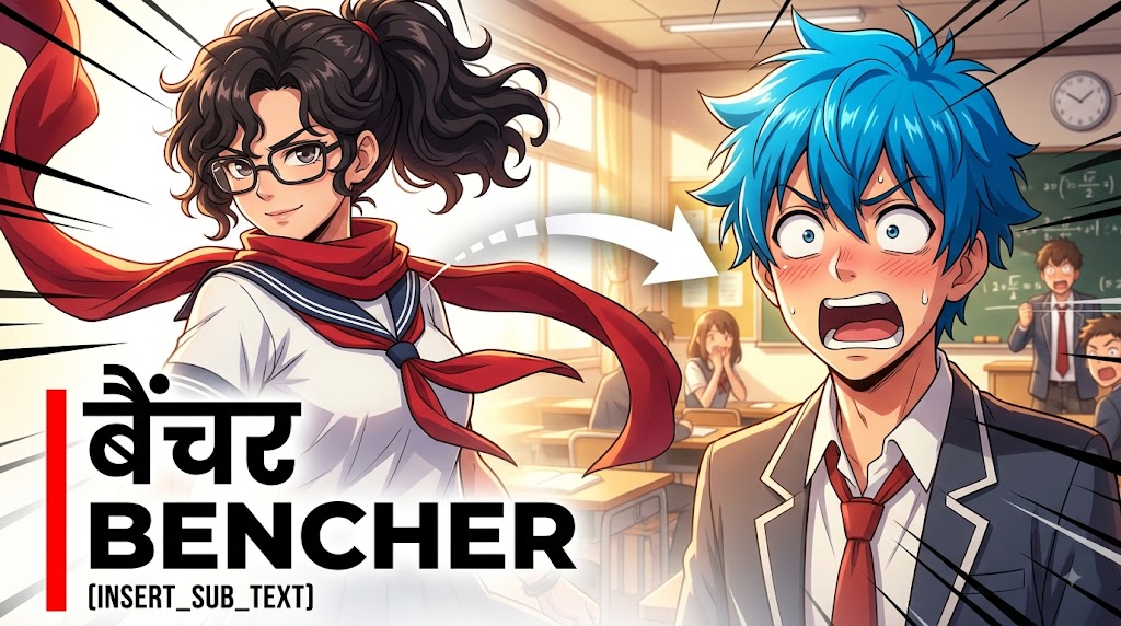 AI-generated example result for the youtube-thumbnail prompt: Anime Style YouTube Thumbnail AI Prompt #45 – Single-Scene Composition