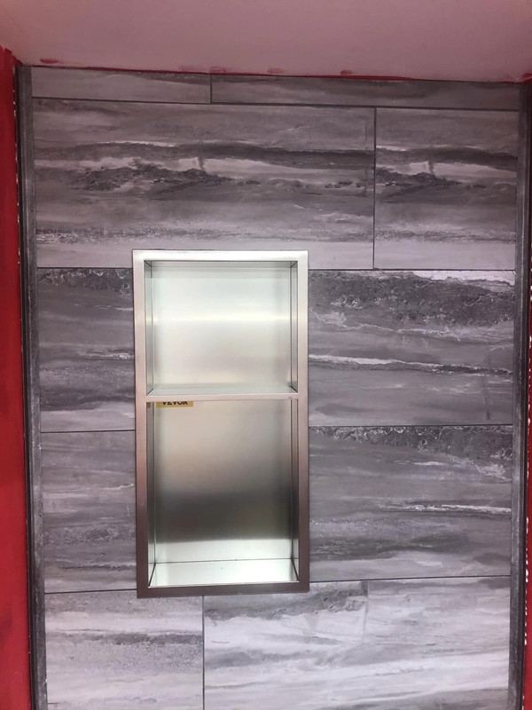 Shower back wall