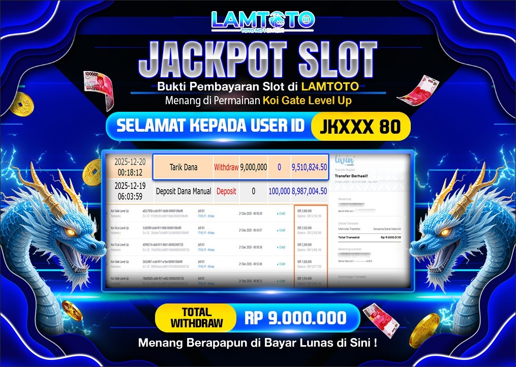 BUKTI JACKPOT LUNAS LAMTOTO