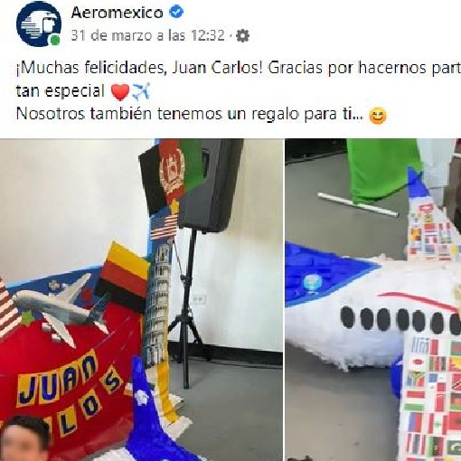 Aeroméxico sorprende a niño por su peculiar fiesta de cumpleaños