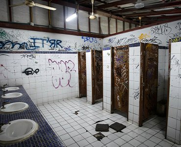 The public underground bathroom