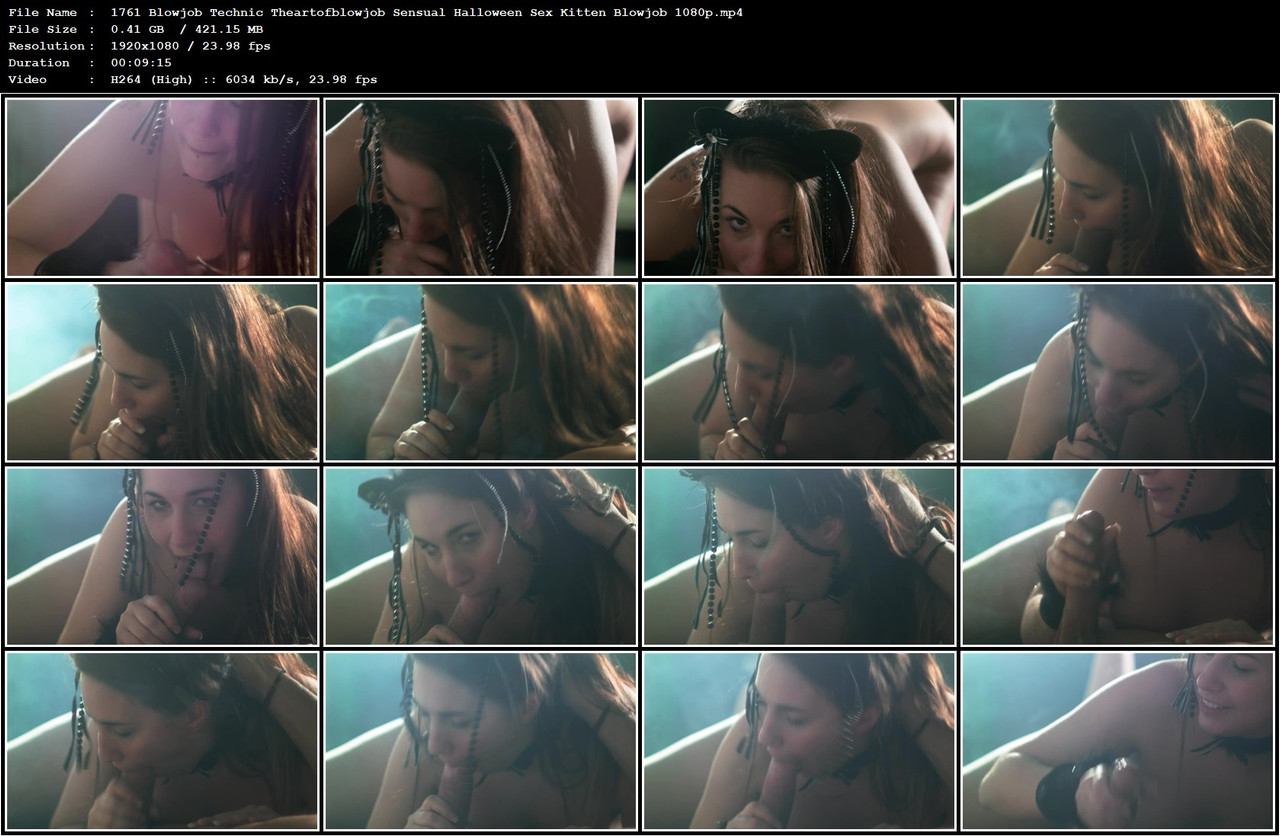 1761 Blowjob Technic Theartofblowjob Sensual Halloween Sex Kitten Blowjob 1080p mp4