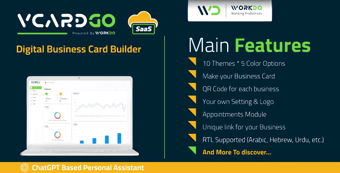 VCardGo SaaS Digital Business Card Builder PHP Script Bliter GPL