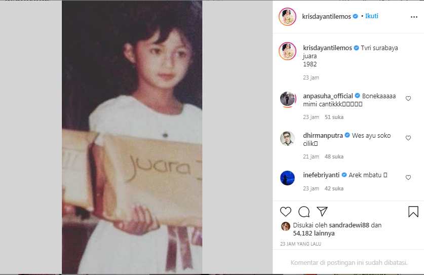 Foto lawas Krisdayanti yang sukses mencuri perhatian