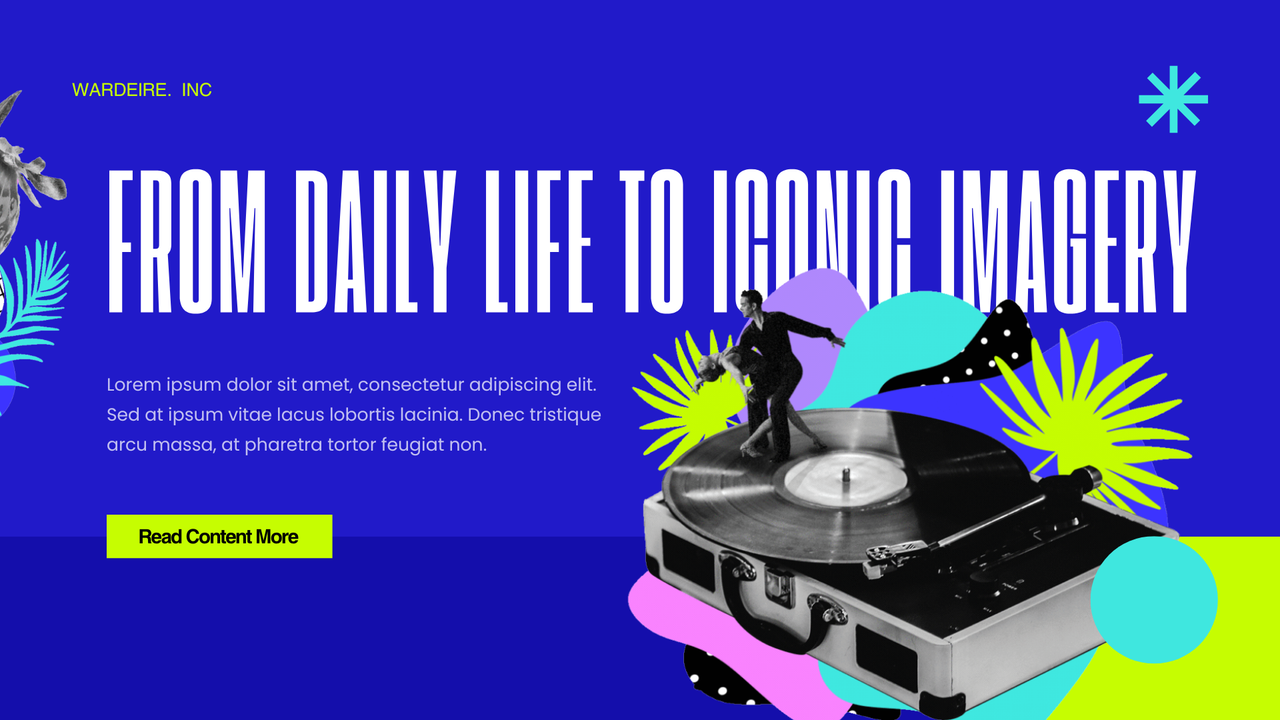 Blue Animated Collage Pop Art Creative Presentation