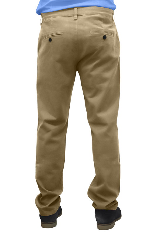 Mens Chino Pants Regular Fit Casual Stretch Cotton Flat