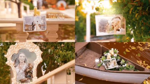 Videohive - Wedding Photo Gallery -Autumn evening Garden - 34881515