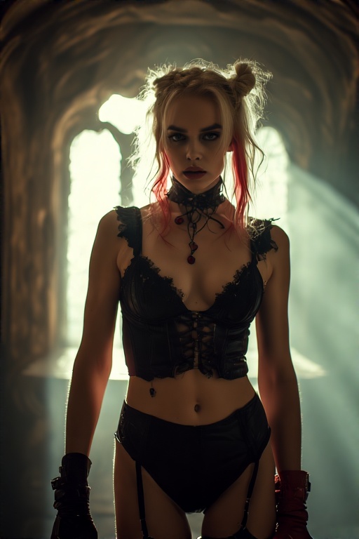 Harley-Quinn-in-black-Gothic-u-18