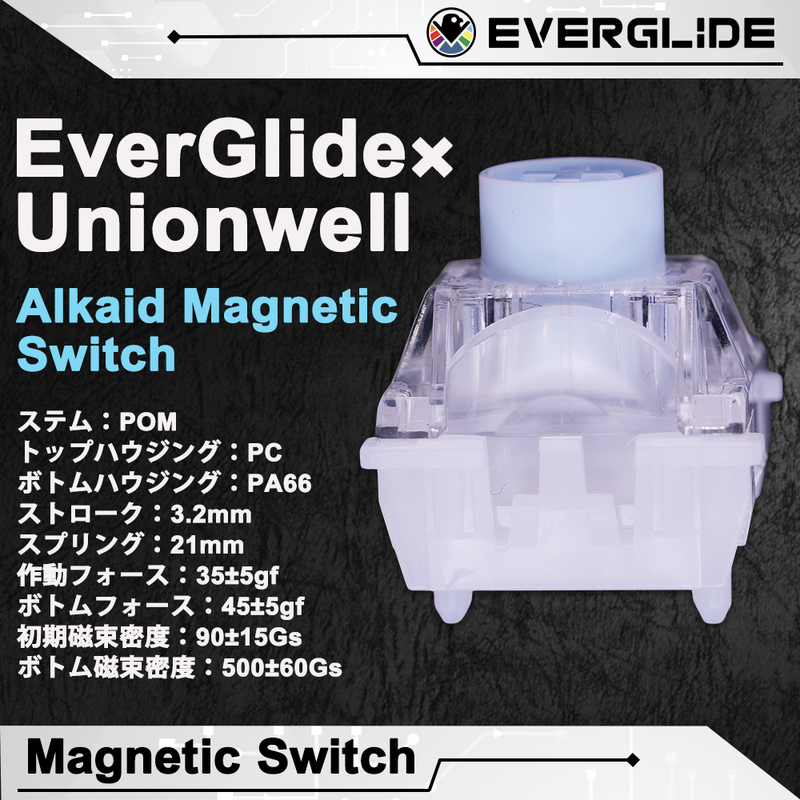 EverGlide × Unionwell Alkaid Magnetic Switch｜精度とサウンドの両立