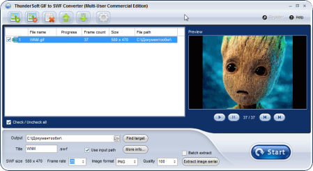 ThunderSoft GIF to SWF Converter 2.8.0.0