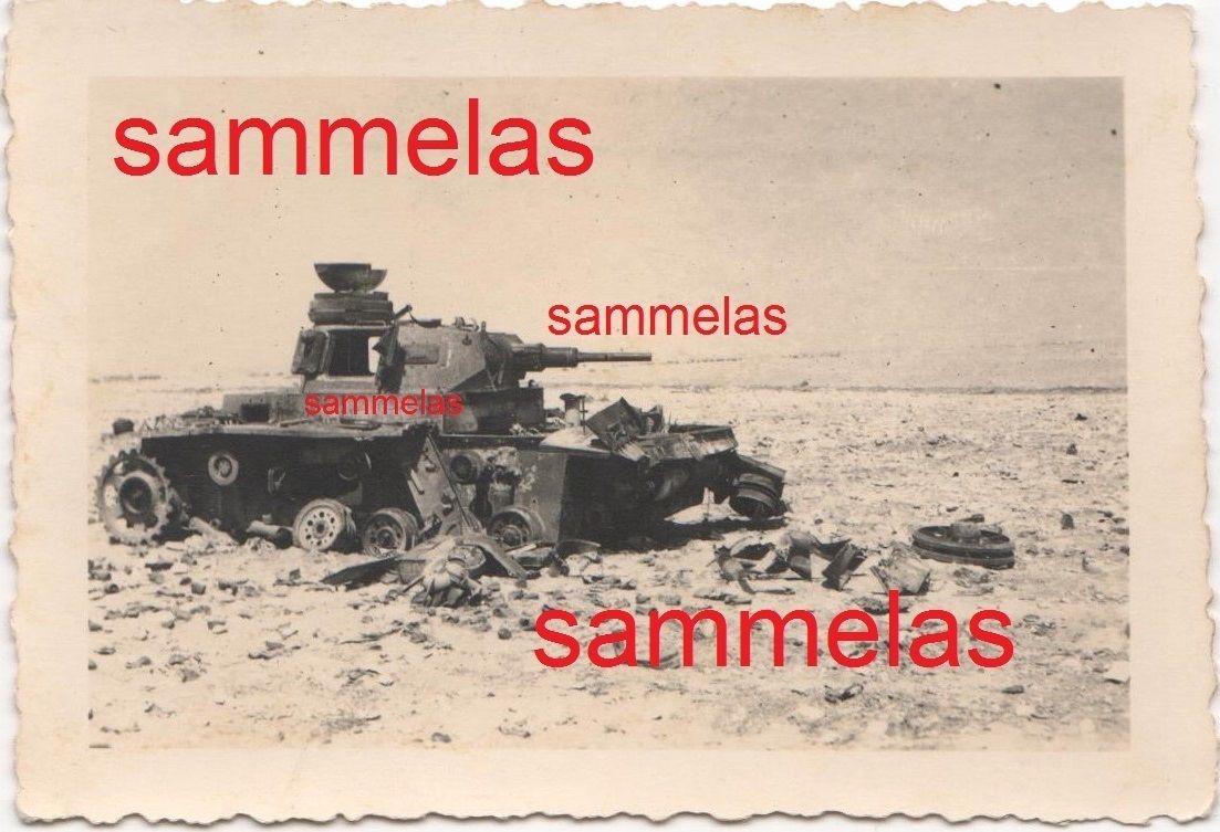 Foto DAK Panzer Afrikakorps zerstört nach Panzer