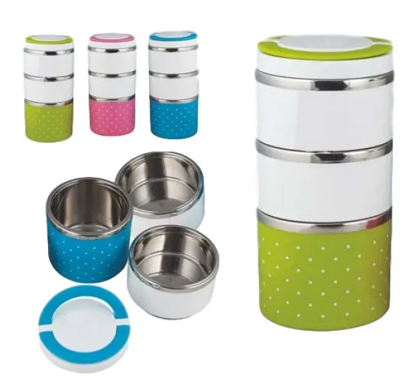 *৩ লেয়ারের হটপট লাঞ্চ বক্স (স্টেইনলেস স্টীল টিফিন বক্স) - SS Lunch Box*