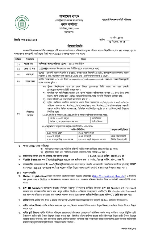 5 Bank Officer (Cash) Job Circular 2023 PDF-1