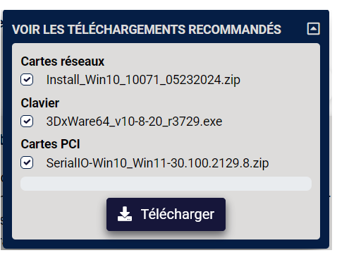 voir les telechargements recommandes