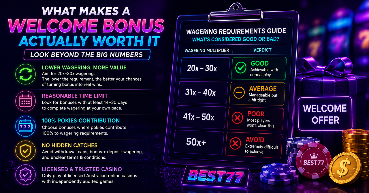 best welcome bonus casino Australia