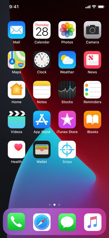 Snipa homescreen