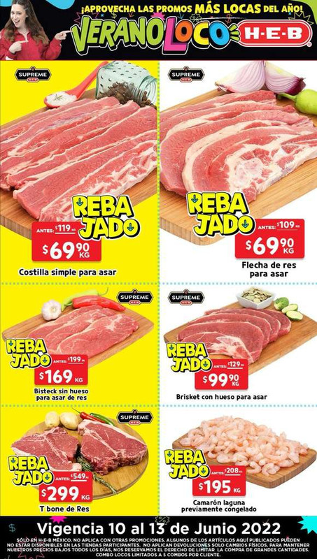 HEB: Volante de Ofertas Fin de Semana del Viernes 10 al Lunes 13 de Junio 