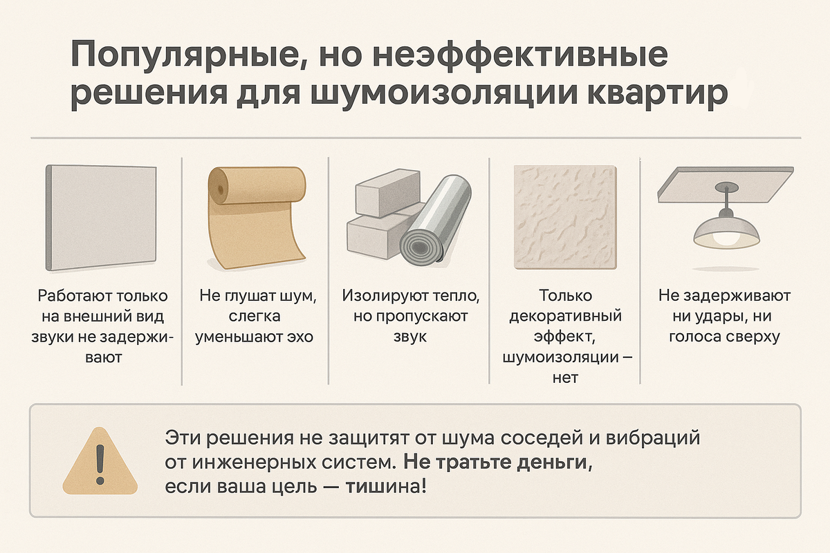 Что не работает при шумоизоляции квартиры — и почему
