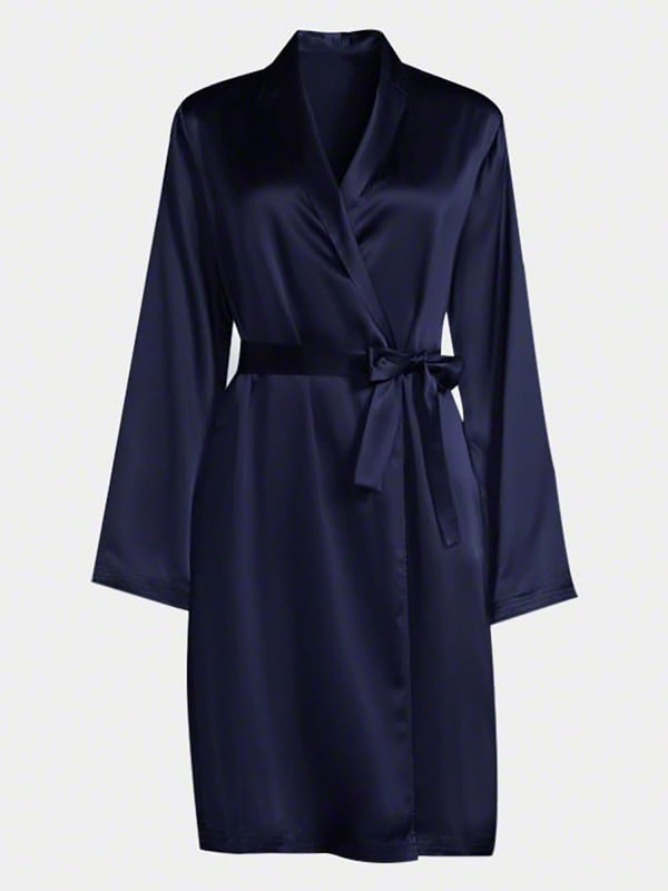 Satin Robes Bathrobe Gown Nightgown Sleepwear Lingerie Solid Robe Night Dresses - Picture 13 of 63