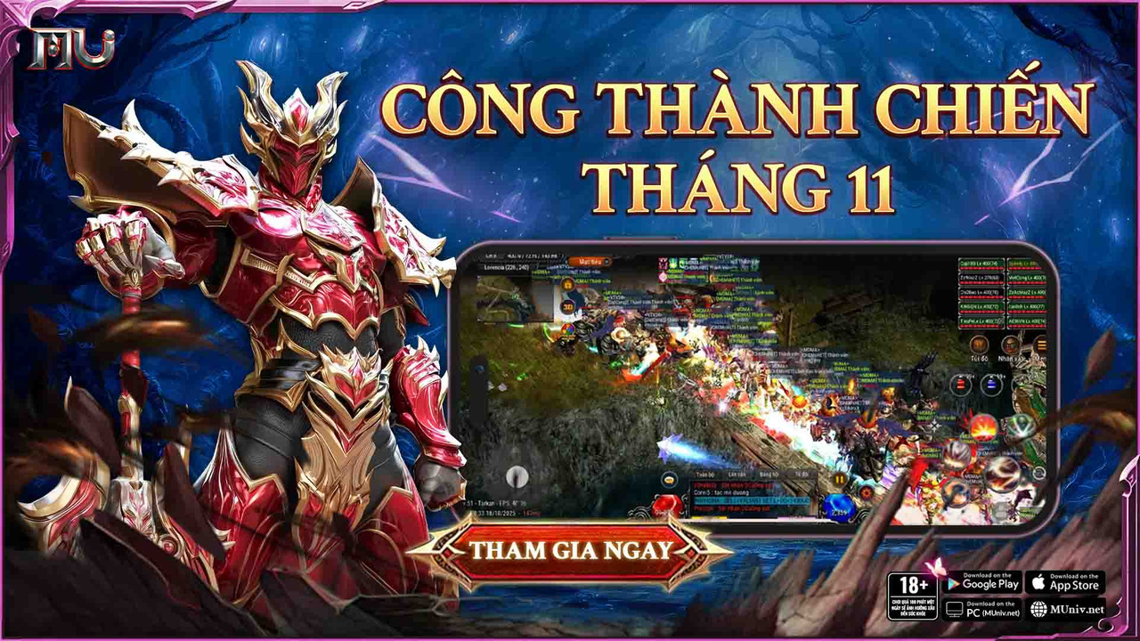 Sự kiện công thành chiến ngày 30/11/2025