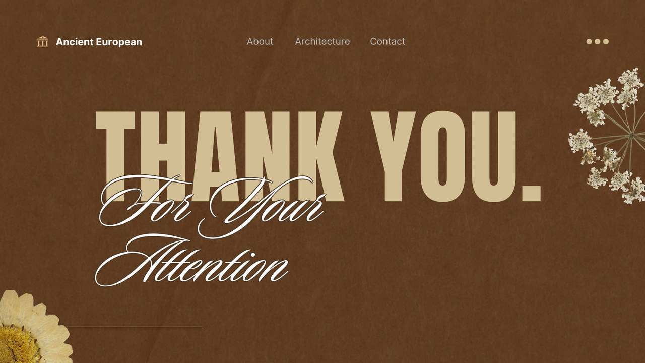 Brown Simple Ancient European Architecture Presentation