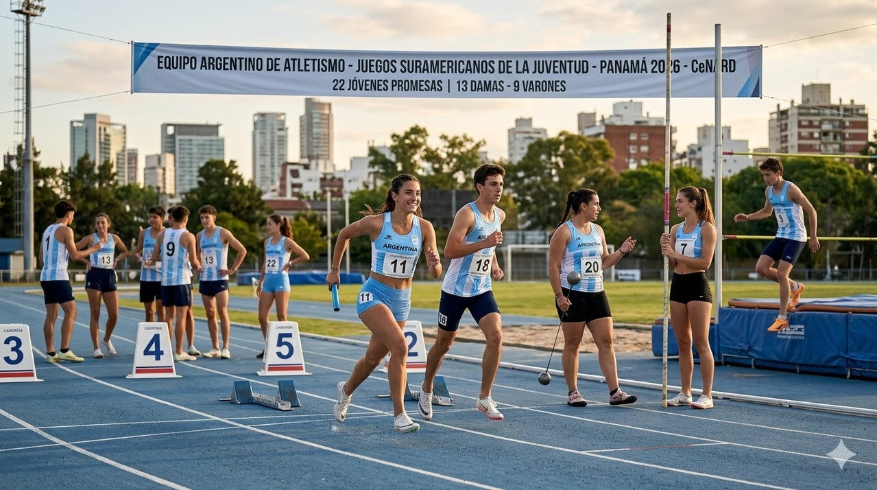 Atletismo: Argentina define su equipo para los Juegos Suramericanos de la Juventud Panamá 2026