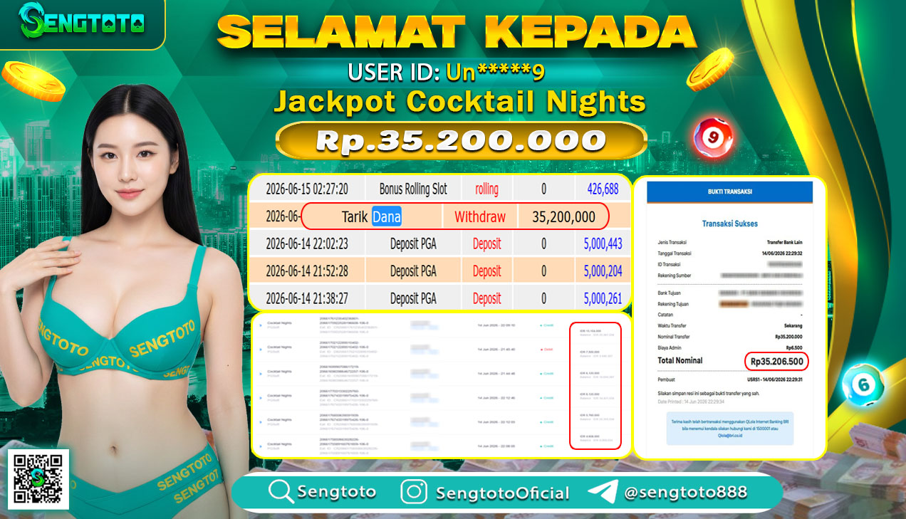 BUKTI PEMBAYARAN SLOT COCKTAIL NIGHTS 