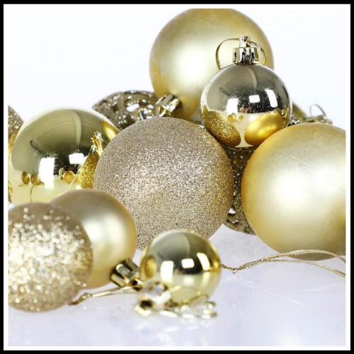 PALLINE SFERE PER LABERO DI NATALE COLORE CHAMPAGNE ORO E ROSA