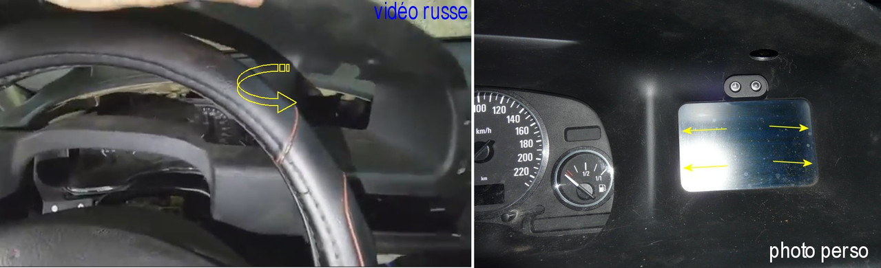 Détacher écran ODB Zafira A (vidéo russe photo perso)