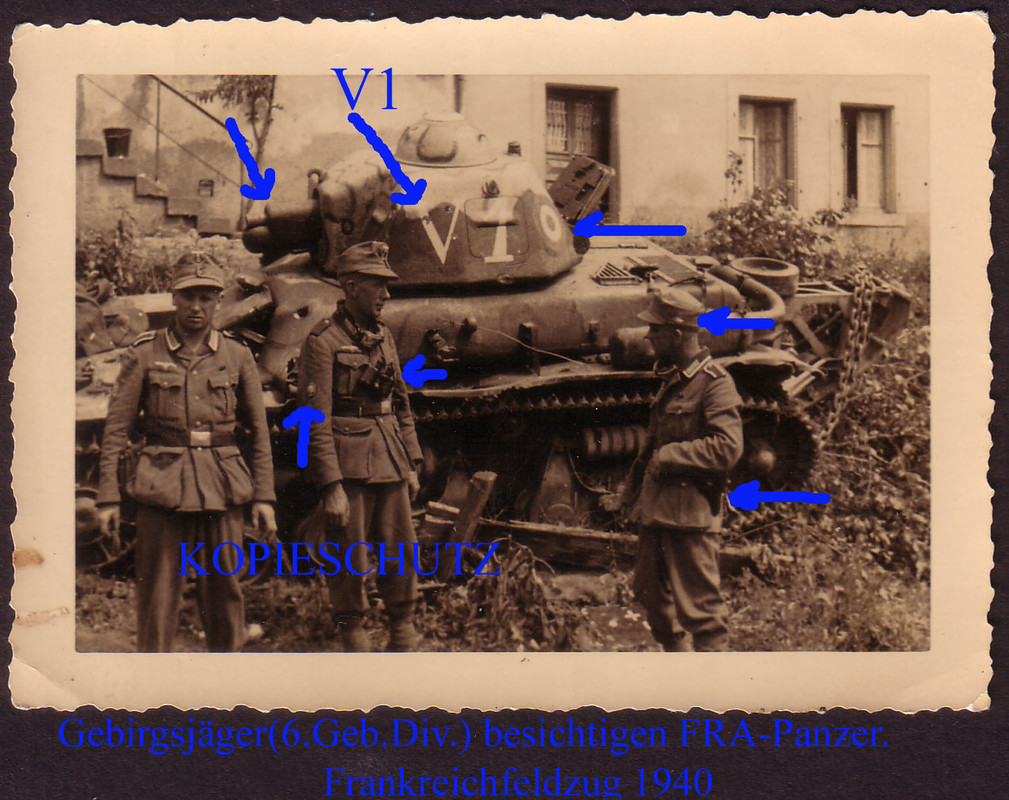 Gebirgsjäger(6.GD) Französischer Panzer,Tank,Fra