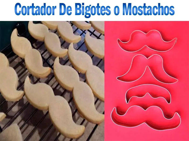 Cortador de galletas Bigotes Mostachos para galletas y pasta moldeable