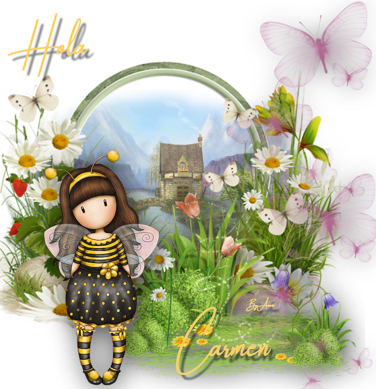 HOLA ABEJITA FLORES