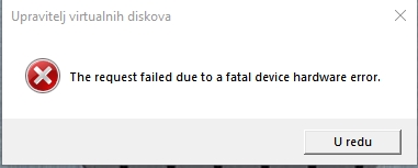 Crucial 2 TB pogreška.