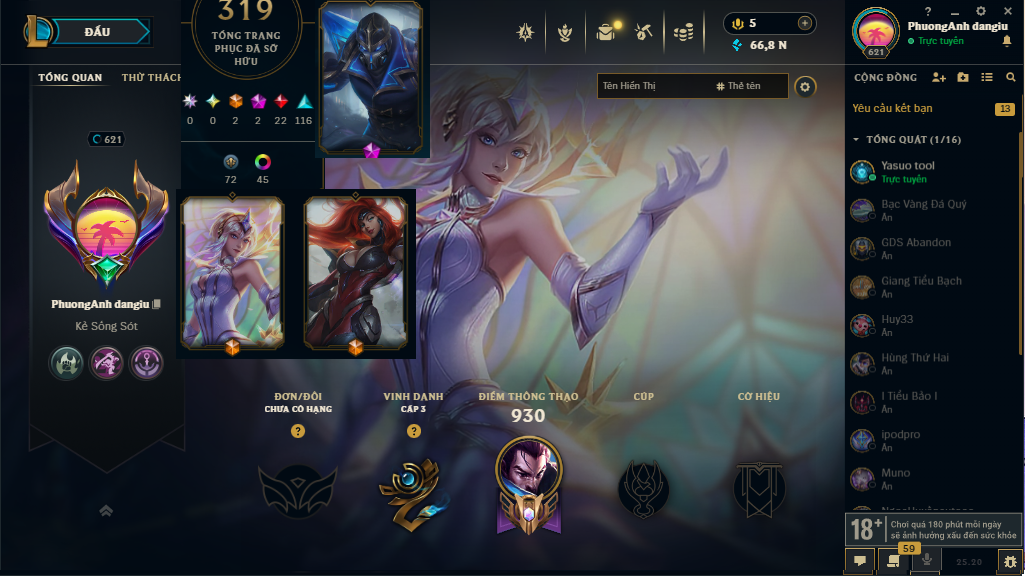 Acc LMHT # - Không Khung