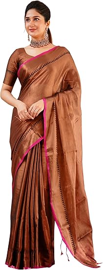 Trendmalls Pure Tissue Cotton Handloom Saree