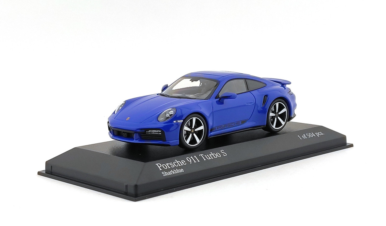 Porsche 911 Turbo S 2020 blue Minichamps 410069474 1 of  504 pcs (1)