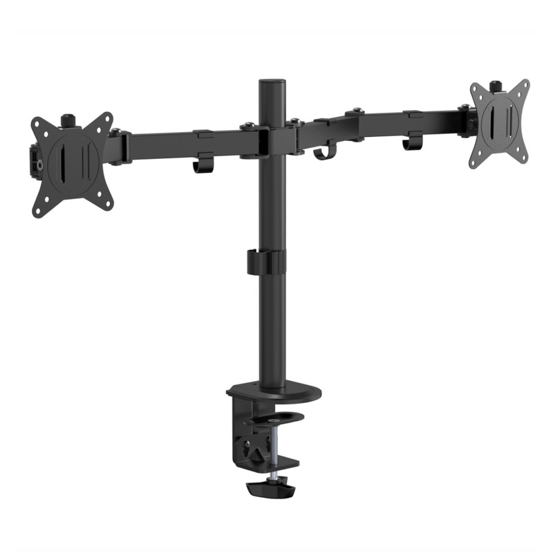 BRAZO SOPORTE PARA MONITOR DOBLE FIJO BBOX ARTICULADO 17" A 32" COLOR NEGRO