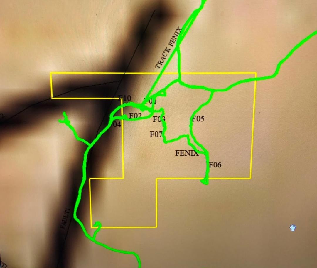 Mapa geológico de la concesión