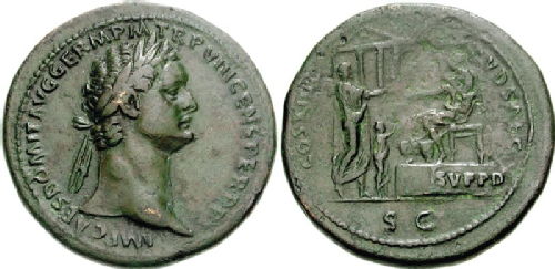 Antoniniano de Otacilia Severa. SAECVLARES AVGG. Hipopótamo. Domitian-suffimenta