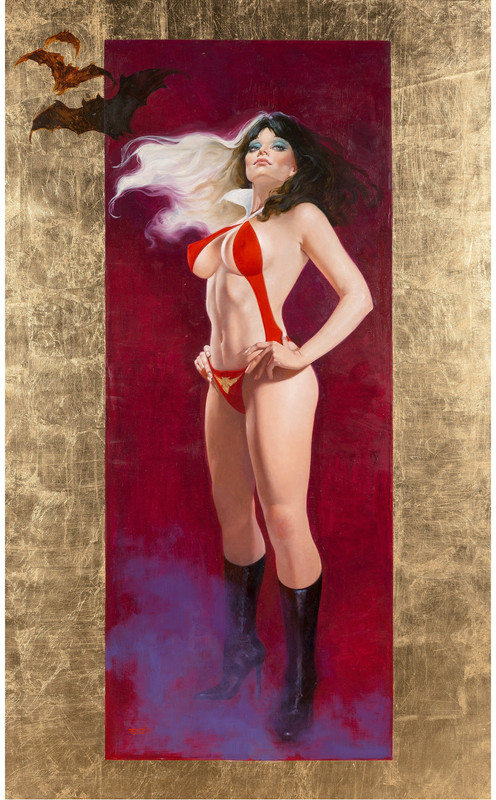 Enric-Enrique-Torres-Prat-Vampirella-Gold-Painting-Original-Ar