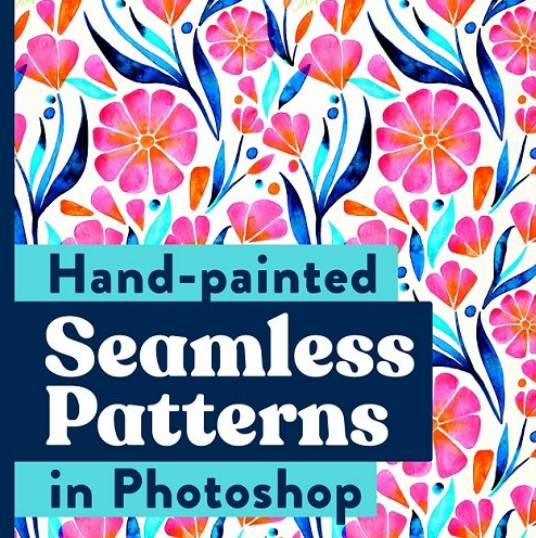 Watercolor a Seamless Pattern: Surface Design in Adobe Photoshop for Print-On-Demand