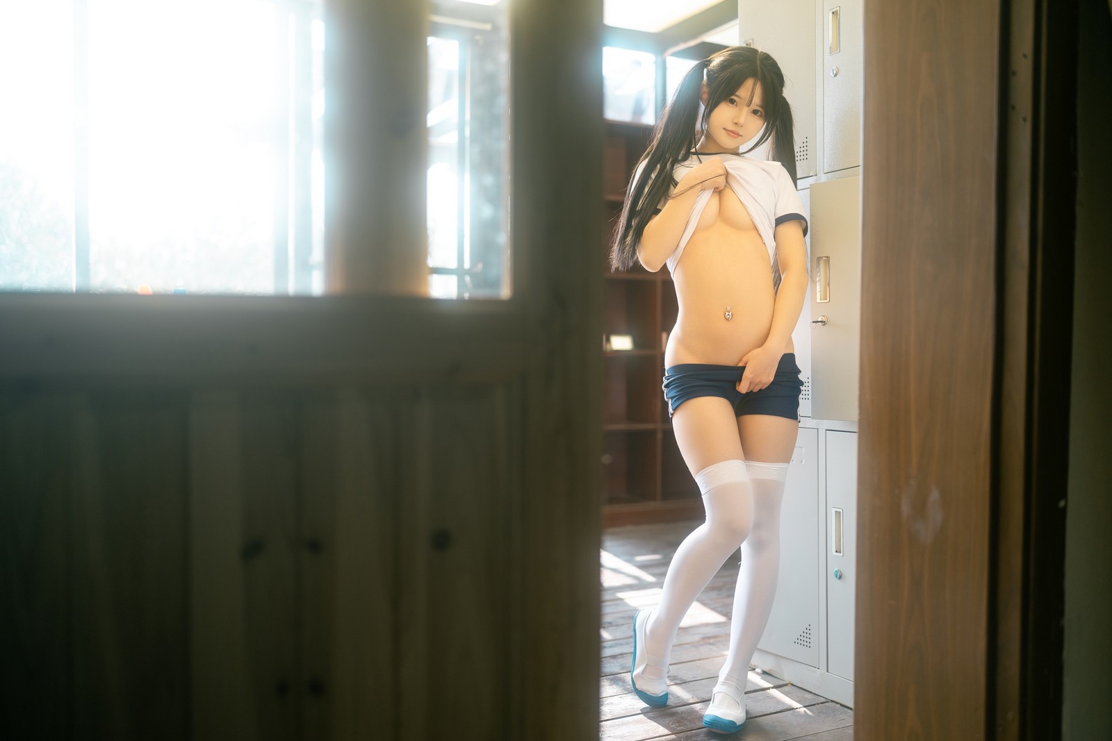 rua阮阮 春之更衣室 体操服 写真图集｜日系校园风高清摄影（47P｜469MB）插图4