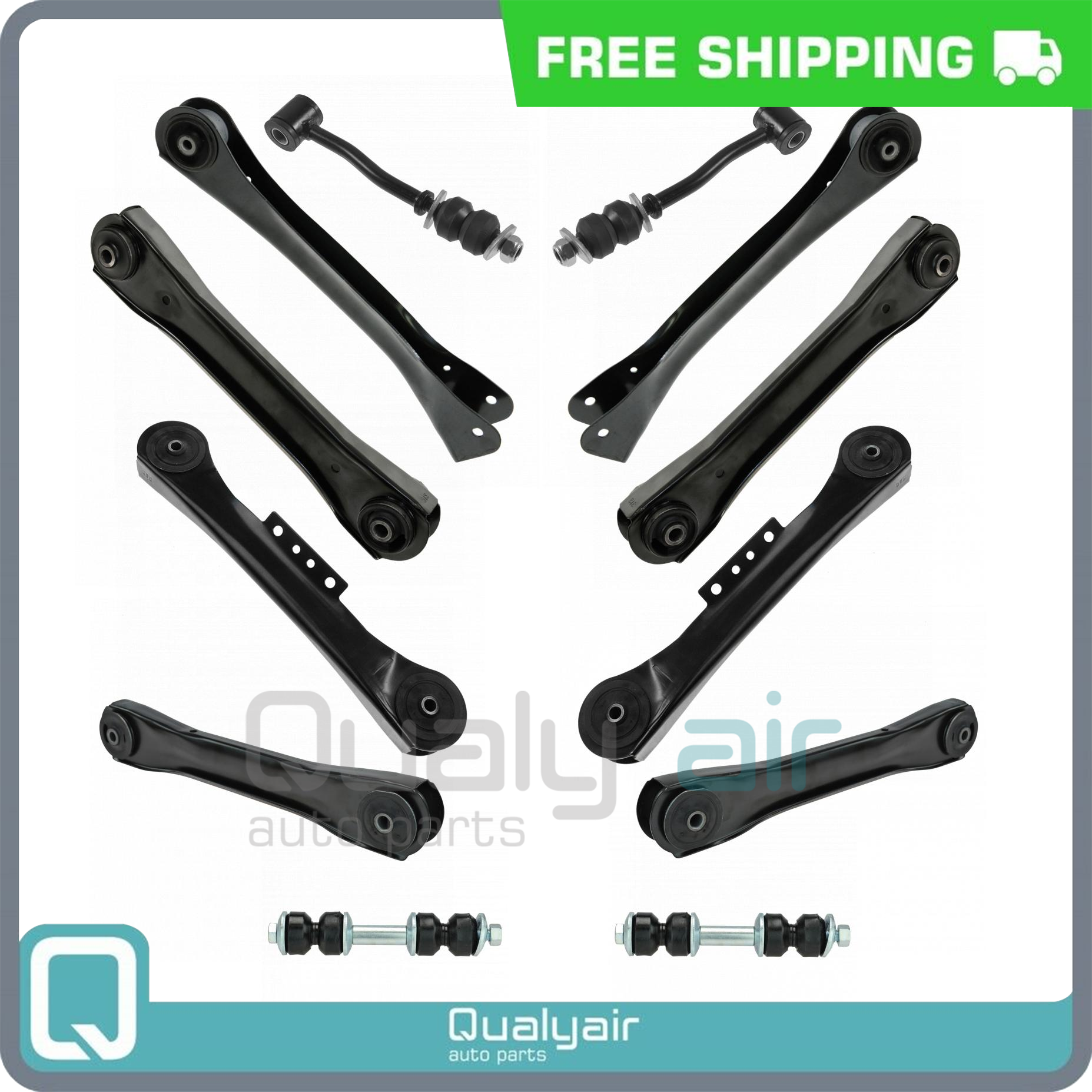 New Suspension Kit for 93-95 Jeep Grand Cherokee Front and Rear End - 12pcs