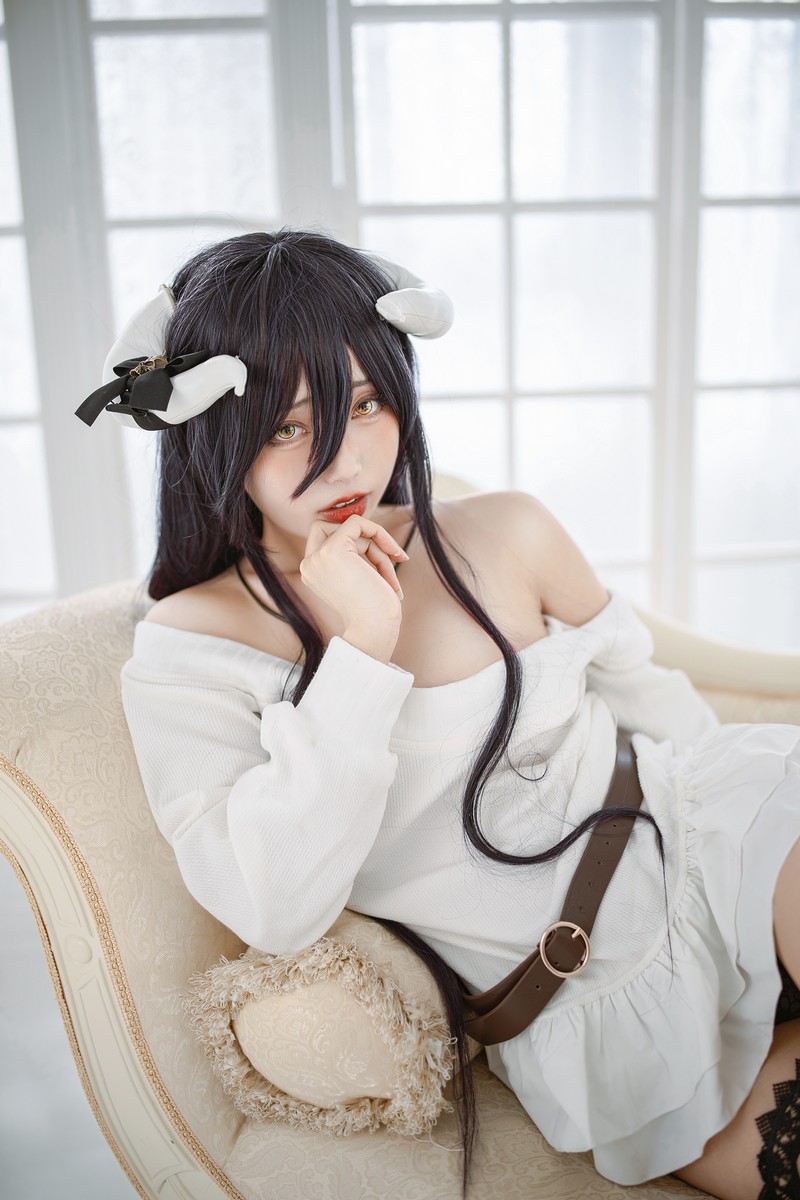 切切Celia 雅儿贝德 Albedo Cosplay Overlord 写真 39P插图1