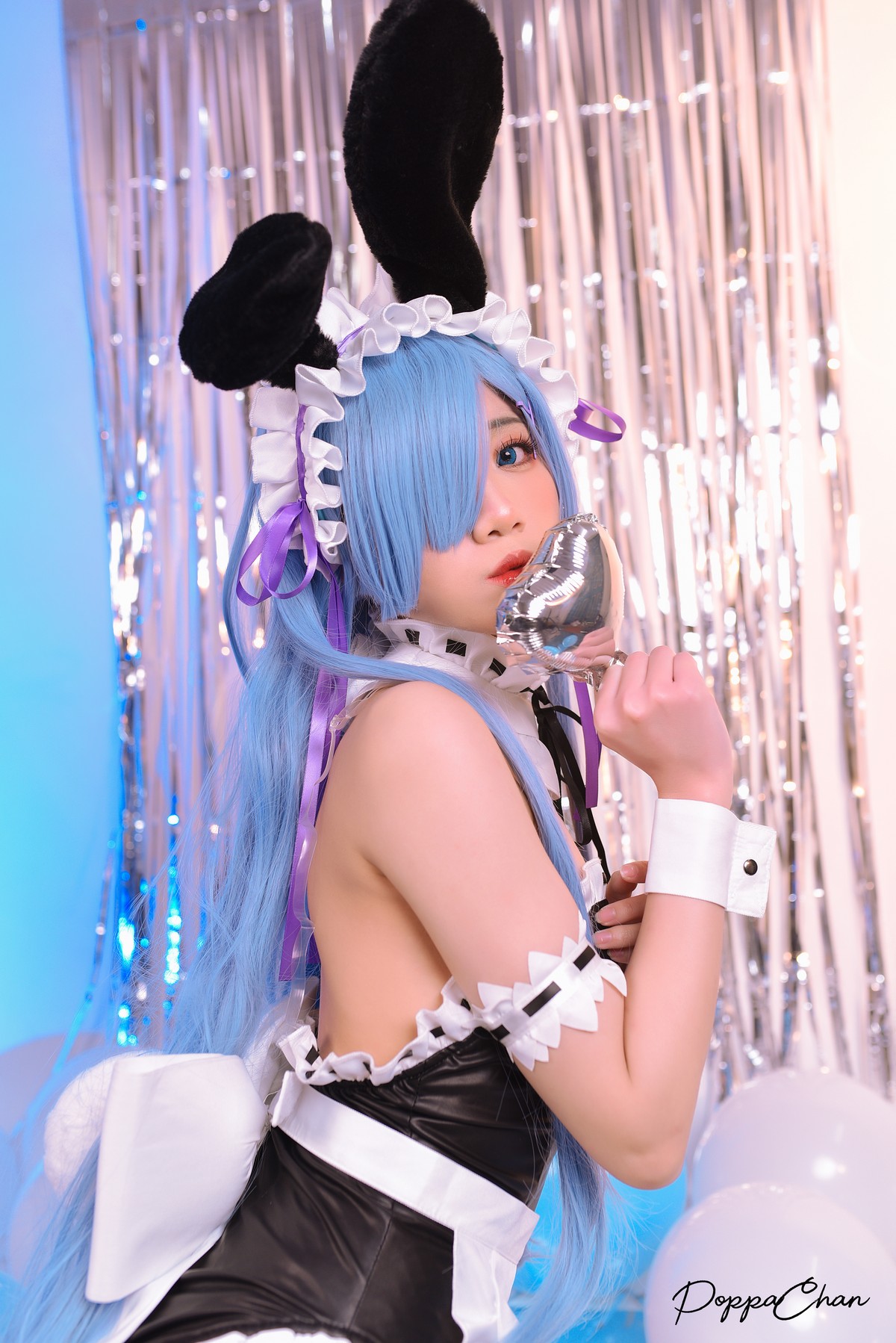 PoppaChan Rem Bunny Cosplay (Re Zero) – 37 Photos 12 Videos 489MB插图6