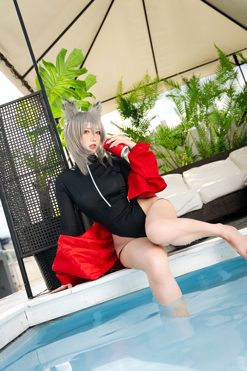 切切Celia 明日方舟 红 Cosplay 高清写真 28P+1V插图9